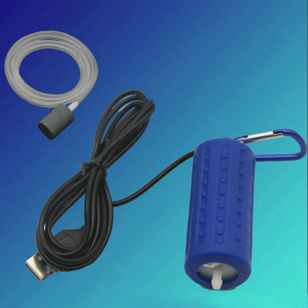 US 2-4 Pack Portable Mini USB Aquarium Tank Oxygen Air Pump Mute Energy Saving