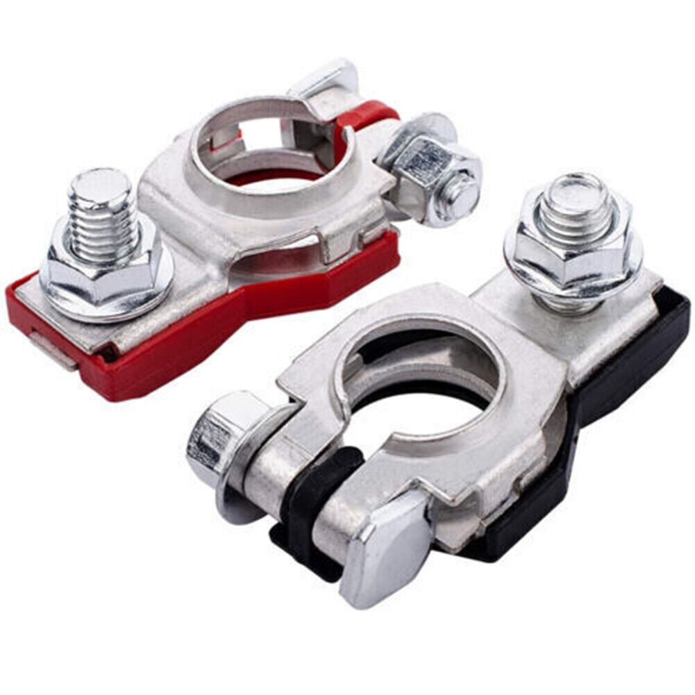 US 2-4 Pcs Universal Battery Terminal Connector Top Positive Negative Heavy Duty