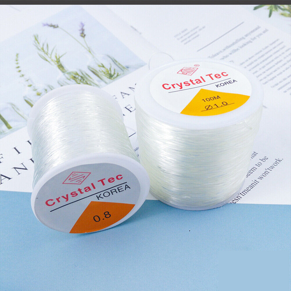 US 1-2 Roll 328Ft Clear Stretch Elastic Bead Cord Bracelet String Jewelry Making