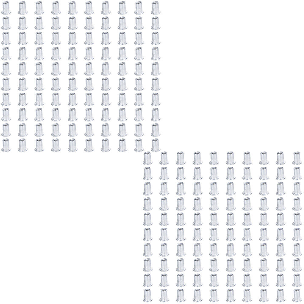 US 100-200 Pack 1/4-20 Aluminum Flange Nutserts Rivet Nut Rivnut Nutsert