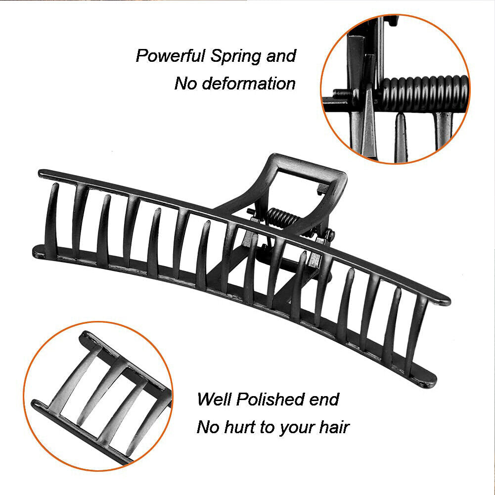 US 5-10 Pack Metal Jumbo Hair Claw Clip Large Strong Hold for Thick Hair Nonslip