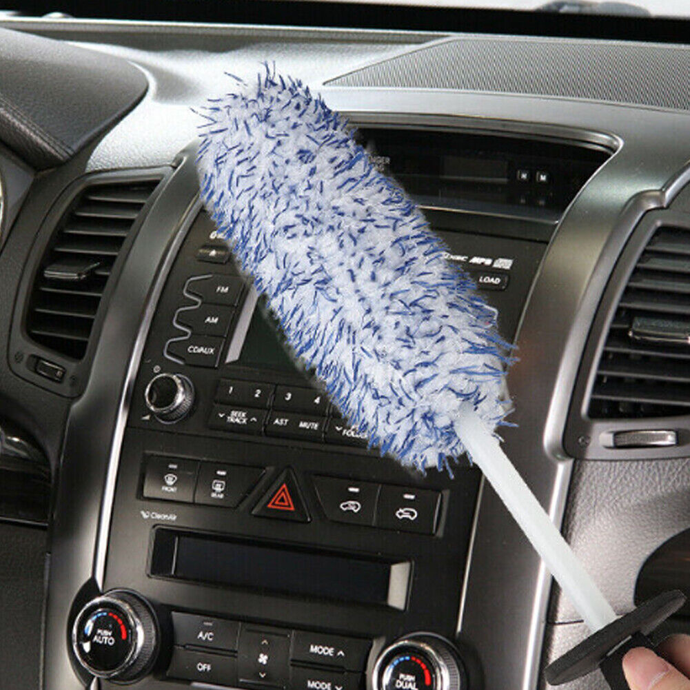 US 1-2 Pcs Microfiber Car Alloy Wheel Cleaning Brush Tire Soft Bristle Cleaner