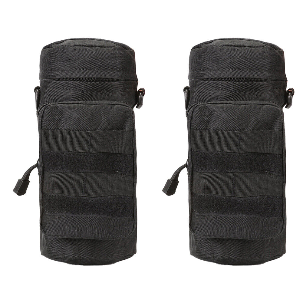 US 1-2 Pack Tactical MOLLE PALS Modular Hydration Carrier H2O Water Bottle Pouch