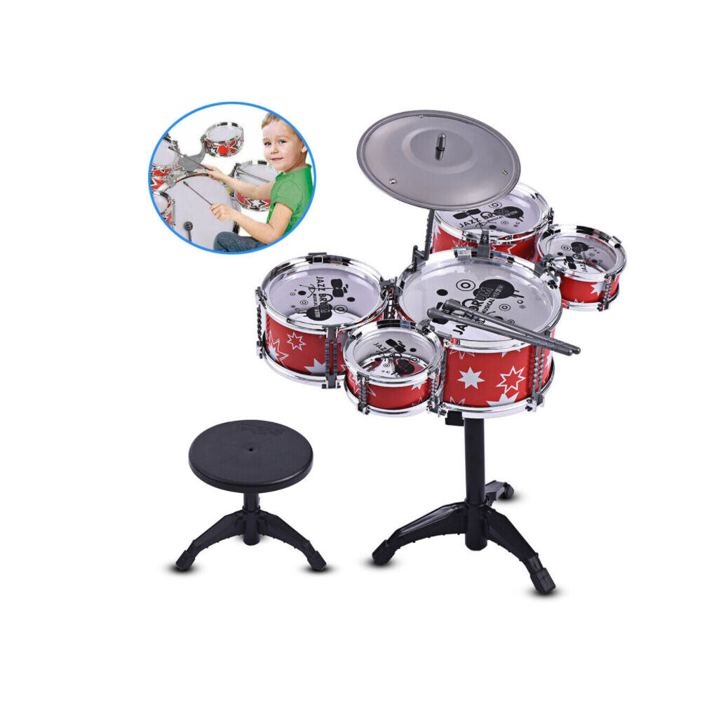 US 1-2 Pc Kid Toddler Drum Set Kit Musical Percussion Instrument Educational Toy