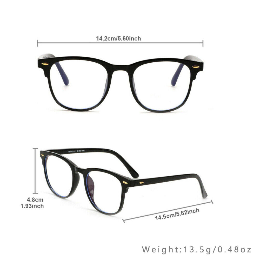 US 2-4 Pcs Computer Blue Light Blocking Glasses Anti Blu-Ray Clear Gaming Lenses