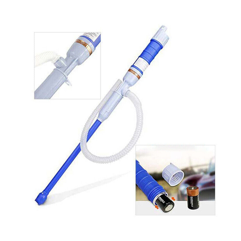US Battery Powered Electric Fuel Transfer Siphon Pump Gas Oil Water 2.2 GPM