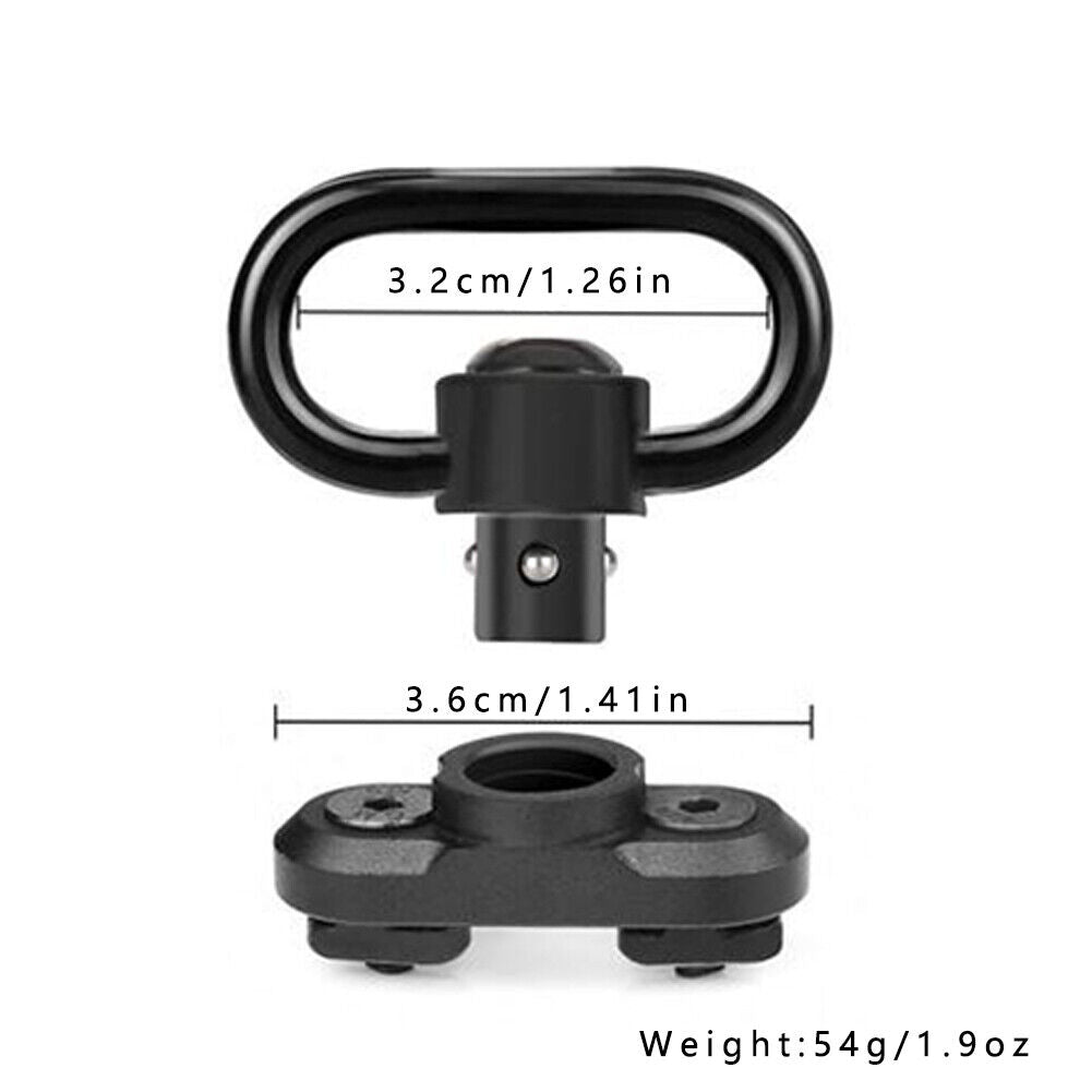 US 1-4 Pack 1.25" QD Sling Swivels Mounts for MLock Rail System or Fit Two Point