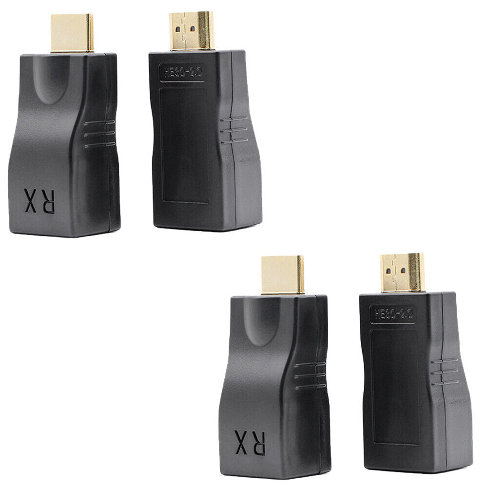 US 1080P HDMI Extender To RJ45 Over Cat 5e/6 Network LAN 4K Ethernet Adapter
