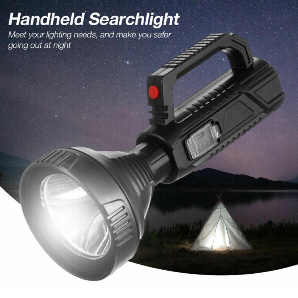 US 1-2 Pack Rechargeable Torch LED Searchlight Handheld Portable Spotlight