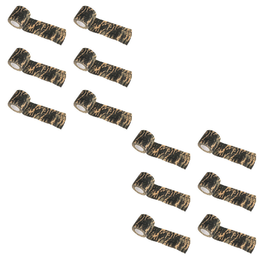 US 6-12 Pack Tactical Self-Adhesive Camouflage Tape For Outdoor Hunting Backpack
