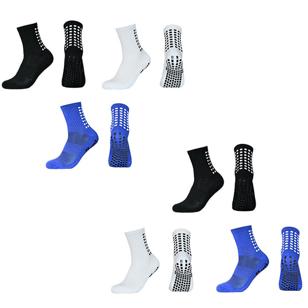 US 3-6 Pairs Sport Socks Anti Slip W/Grip Soccer Boy Football Basketball Sock