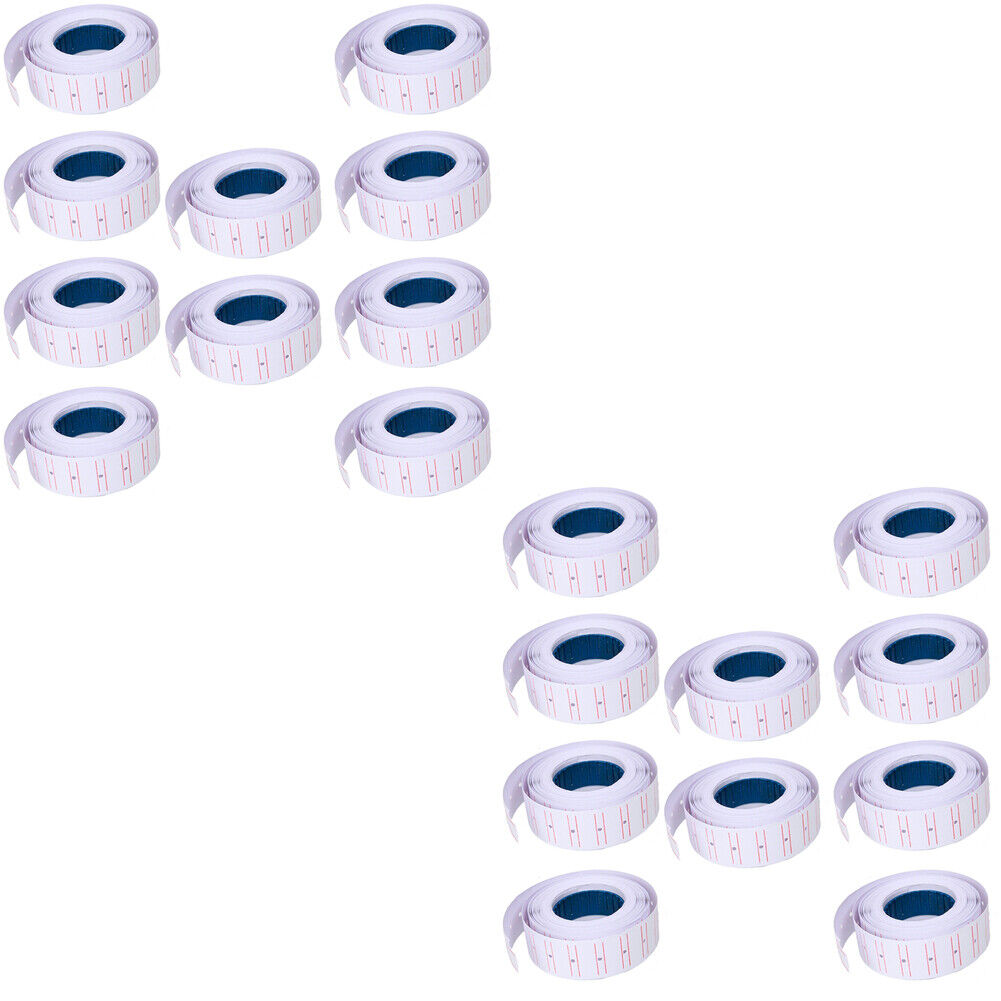 US 5000-10000Pc White Red Line Tags Labels Refill MX-5500 Gun Price Sticker