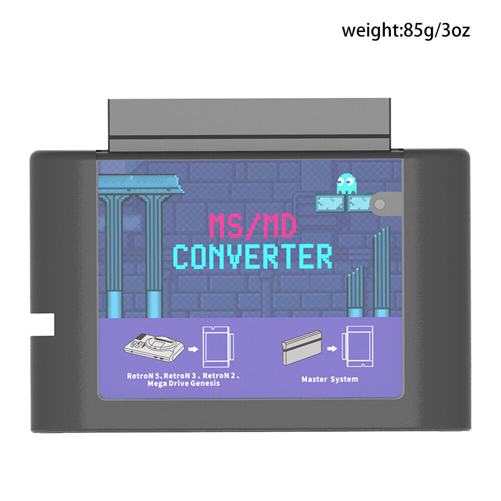US Master System Adapter Converter For Sega Mega Drive Genesis 1 2 3/RetroN5 3 2