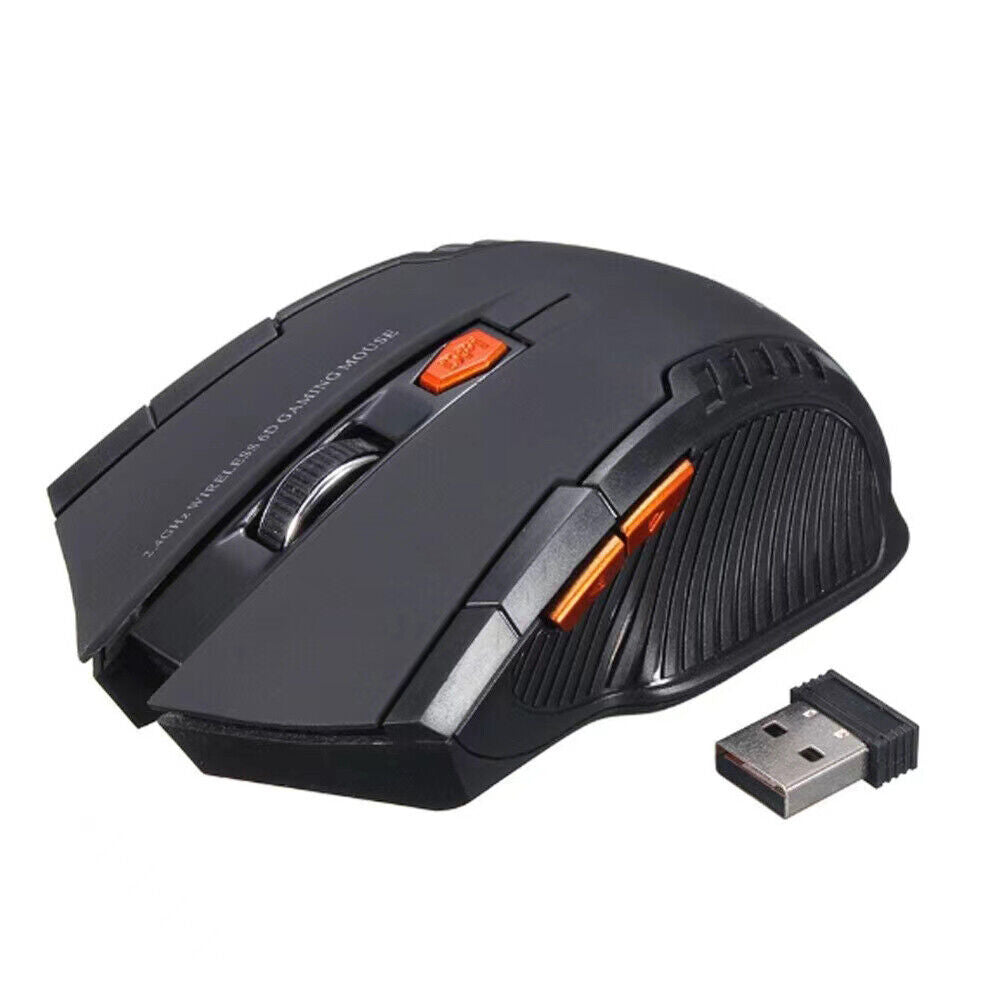 US 2-4 Pack 2.4GHz Wireless Gaming Mouse USB Receiver Optical Laptop Computer