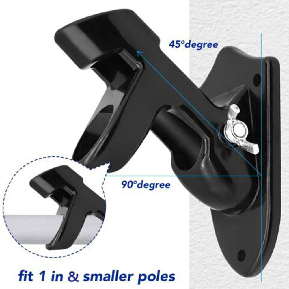 US 1-2 Pcs Two-Position Flag Pole Holder Mounting Bracket w/ Hardware Heavy Duty