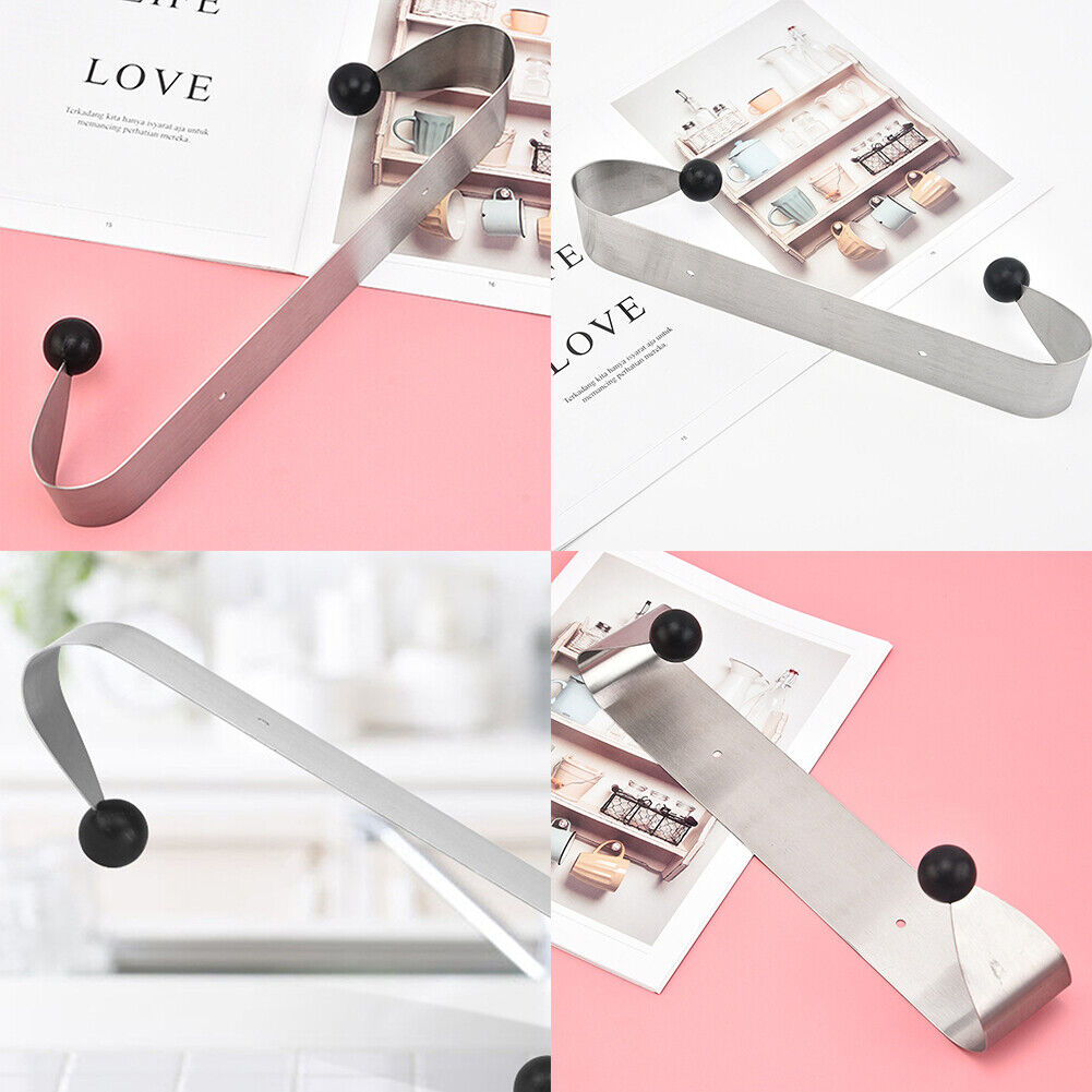 US1-2Pc Paper Towel Holder Under Cabinet Wall Mount Stainless Steel Rack Durable