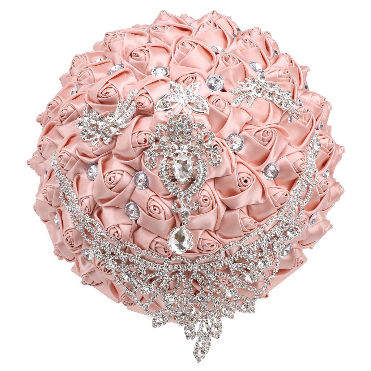 Wedding Bouquet for Bride Bridesmaid RoseFlowers Diamond Romantic Holding Flower