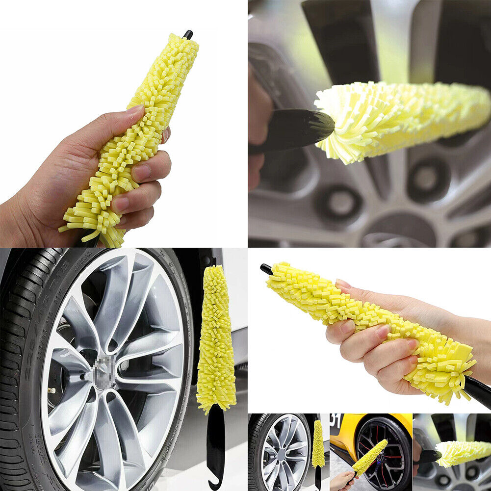 US 4-8 Pc Car Detailing Cleaning Brush Tire Rim Washing Scrub Wheel Cleaner Tool