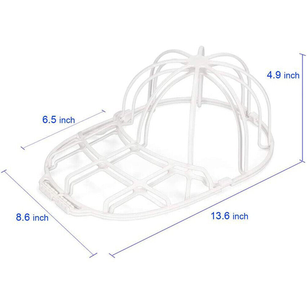 US 4-8 Pc Sturdy Plastic Frame Cage Baseball Cap Washer Cleaner Protector Holder