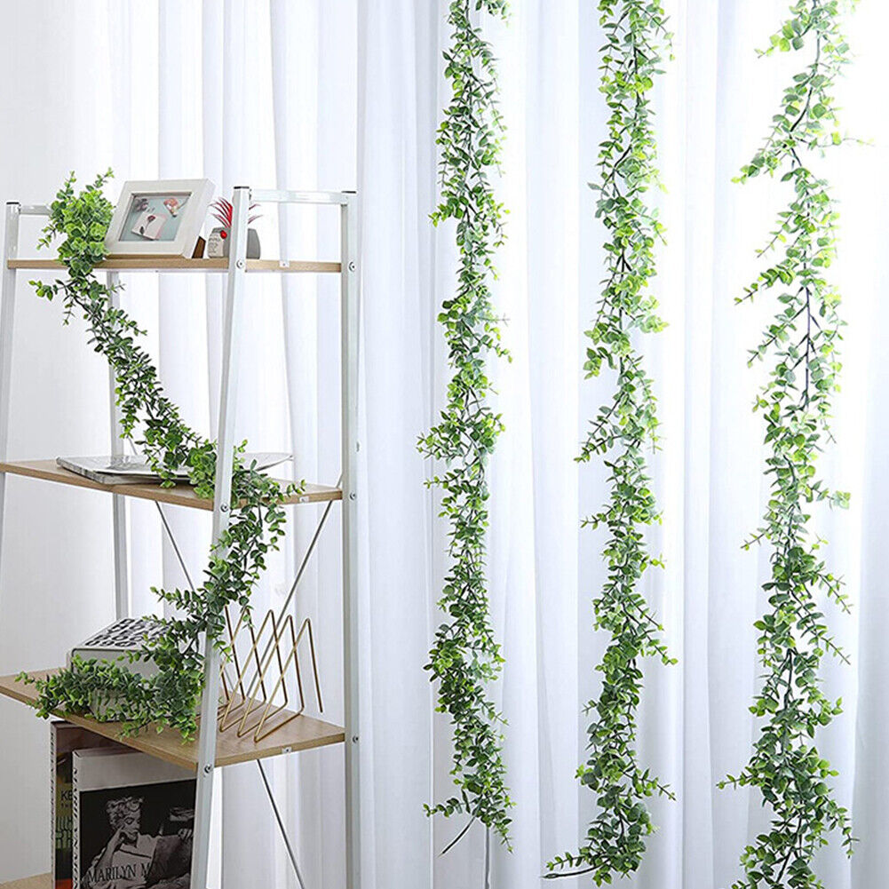US 2-4 Pack 30 Feet Artificial Ivy Leaf Plants Faux Greenery Garland Plants Vine