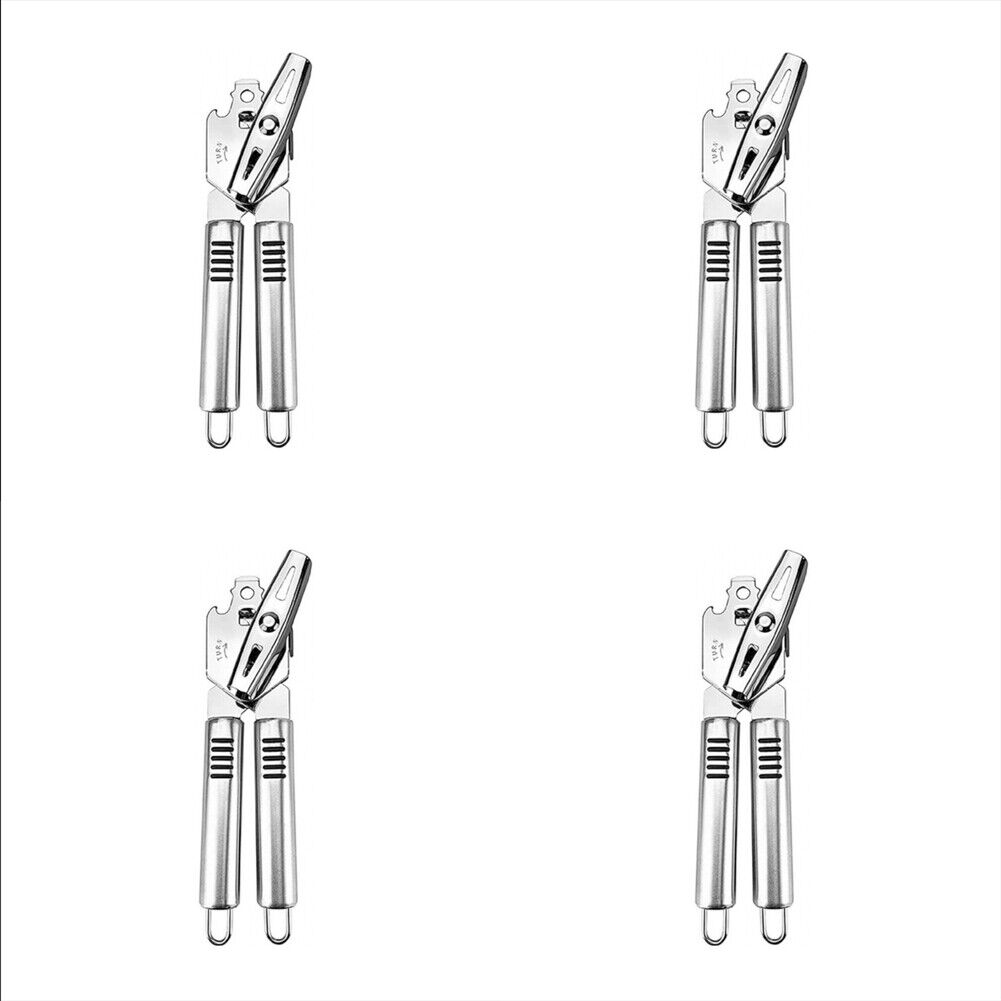US 2-4 Pcs Can Opener 3-in-1 Kitchen Stainless Steel Heavy Duty Blades Chef Tool