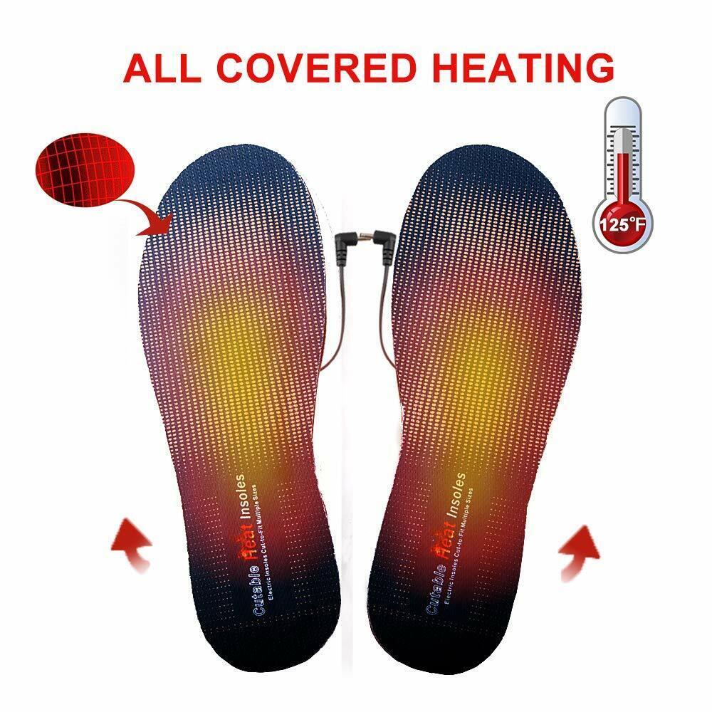Rechargeable Adjustable Electric Insoles, Foot Warmers for Men Women Warm Feet