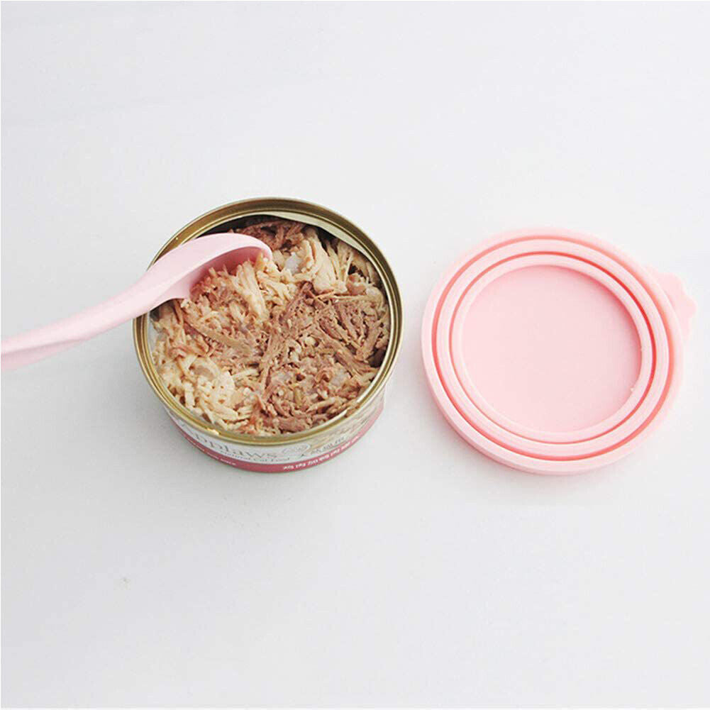 US 8-16 Pcs Pet Food Can Cover Silicone Reusable Cap Lids for Dog and Cat Food