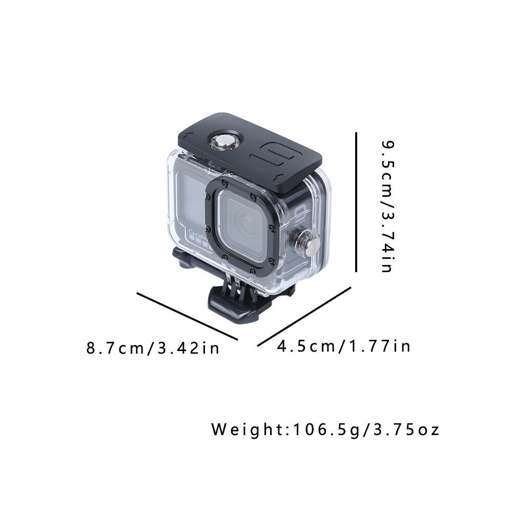 US 2-4 Pc Waterproof Housing Case Protective Underwater Dive Action Camera Shell