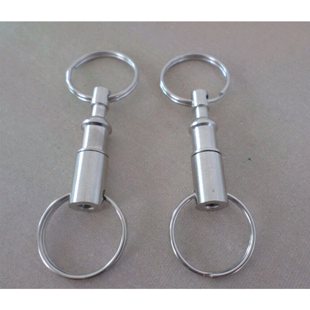 US 10-20 Pcs Handy Basics Quick Release Key Detachable Pull Apart Ring Keychain