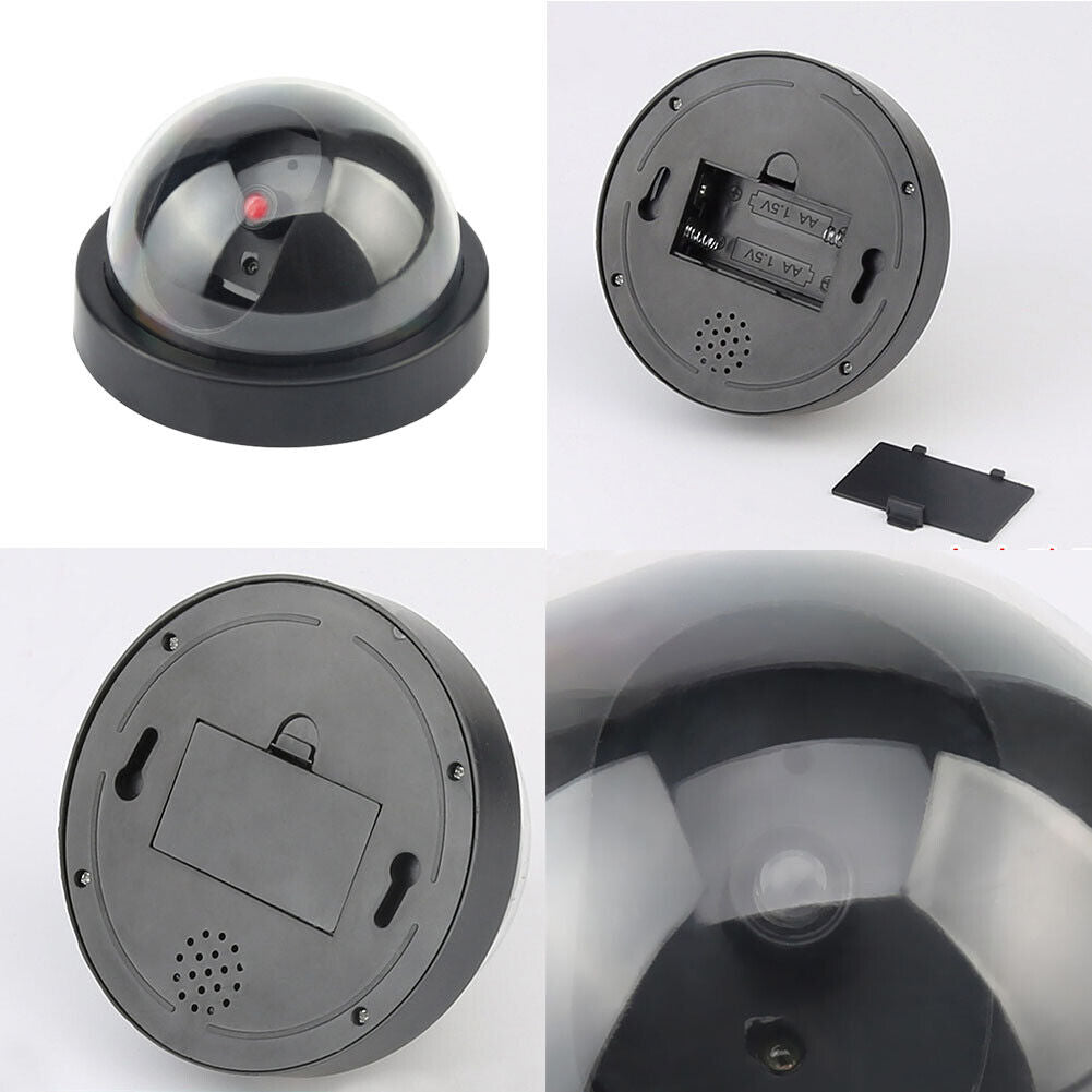 US 5-10Pack Dummy Security Camera Fake Outdoors Dome Wireless Flashing Red Light