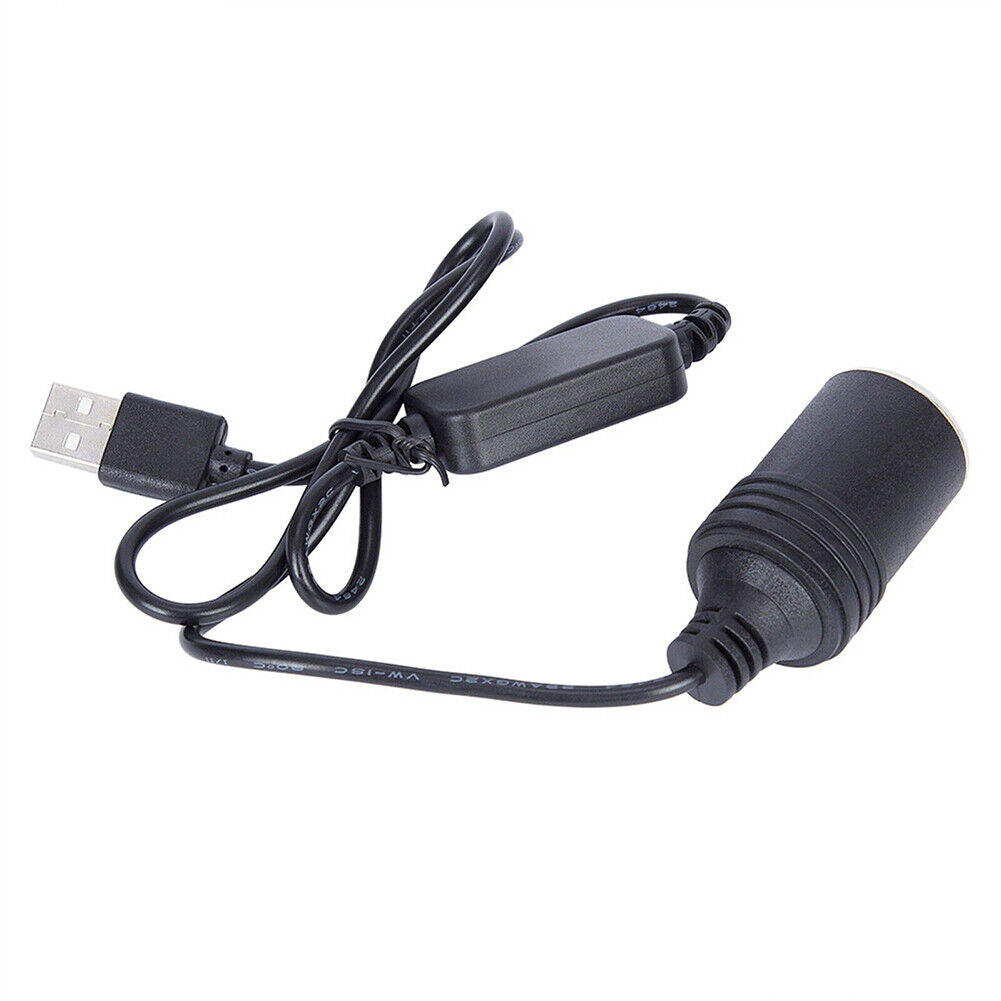 US 2-4Pc Car Cigarette Lighter Socket Converter USB To 12V Adapter Cable Cord