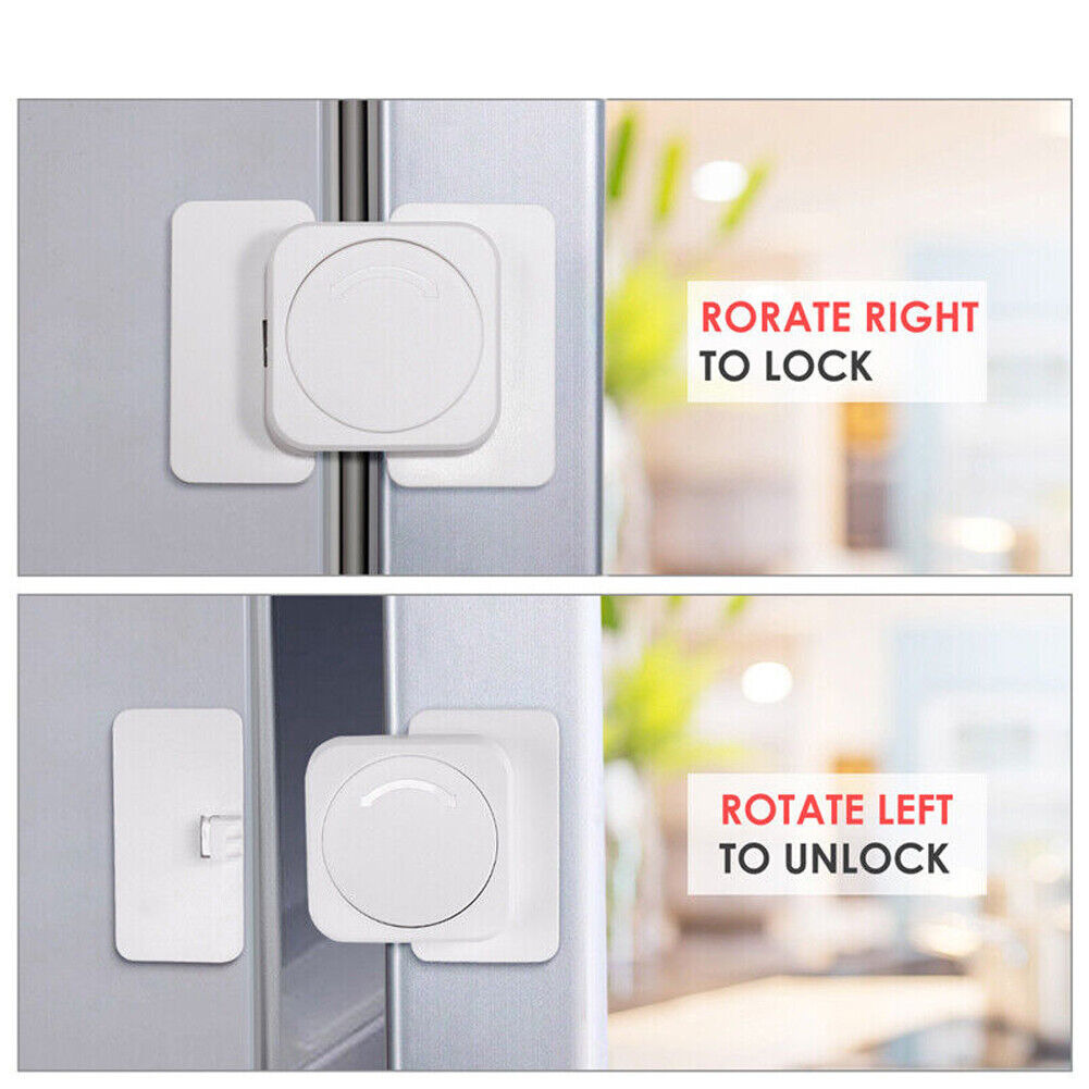 US 4-8Pc Baby Safety Child Lock Home Refrigerator Fridge Freezer Door Lock Latch