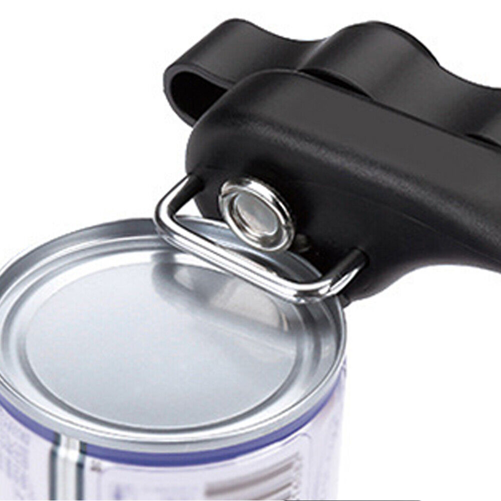 US 2-4 Pc Stainless Steel Manual Tin Can Opener Safety Cut Lid Smooth Edge Side