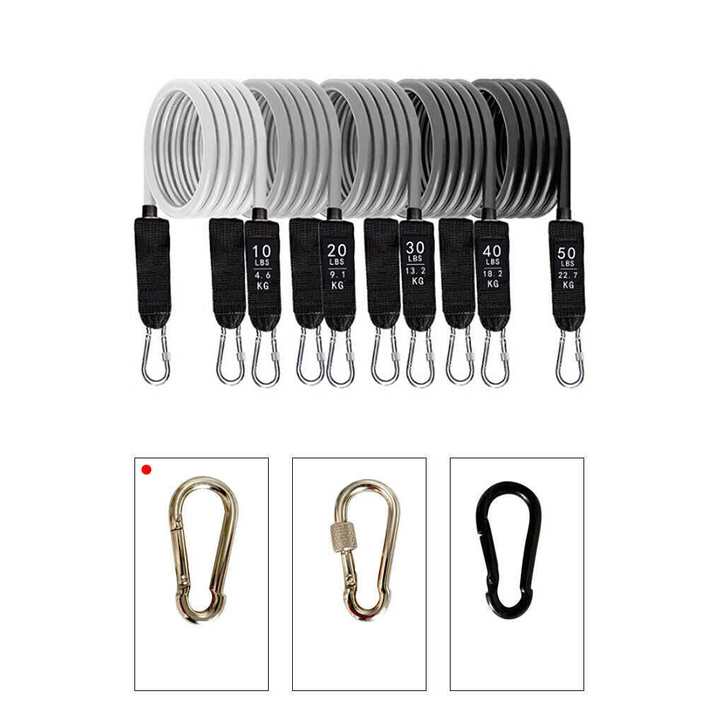 US 1-2 Sets of 11 Pcs Resistance Band Physical Therapy Workout Yoga Abs Exercise