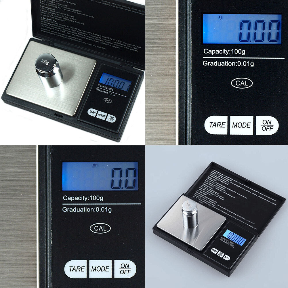 US Digital Pocket Scale 0.01g Precision Jewelry Gold Silver Coin Gram 100gx 0.01
