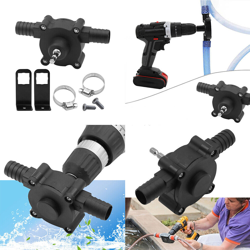 US 1-2 Pack Home Electric Drill Drive Self Priming Pump Water Oil Fluid Transfer