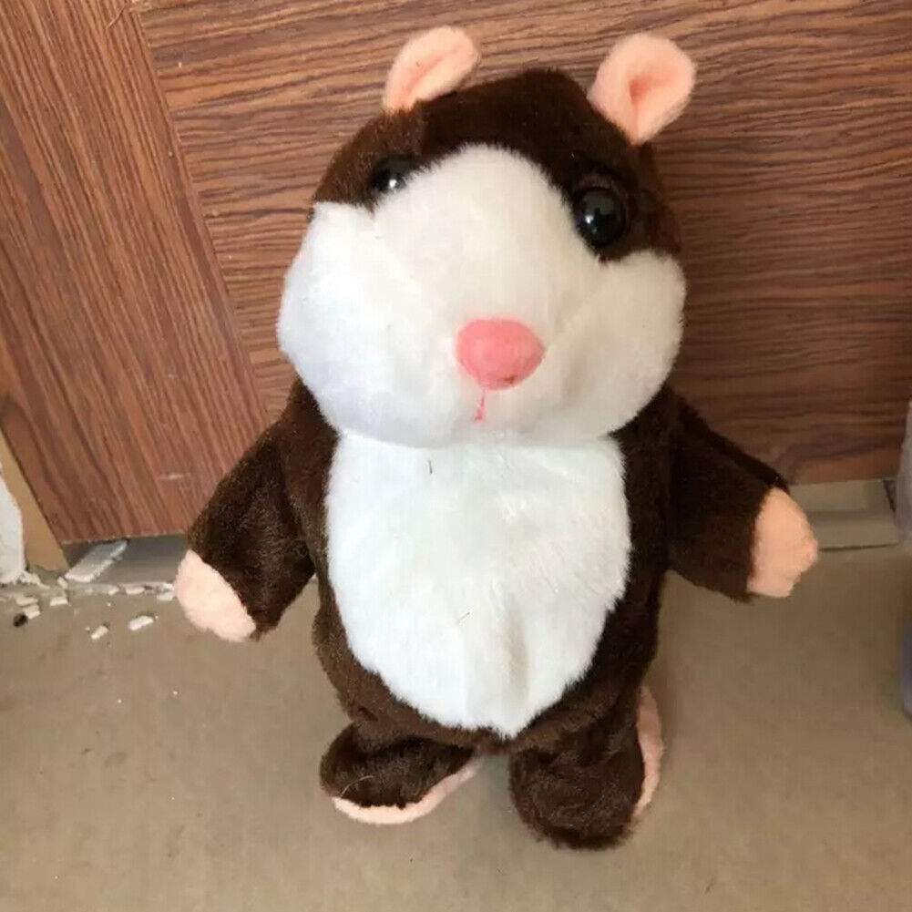 US 1-2 Pack Talking Speaking Hamster Plush Toy Voice Repeating Sound Record Gift