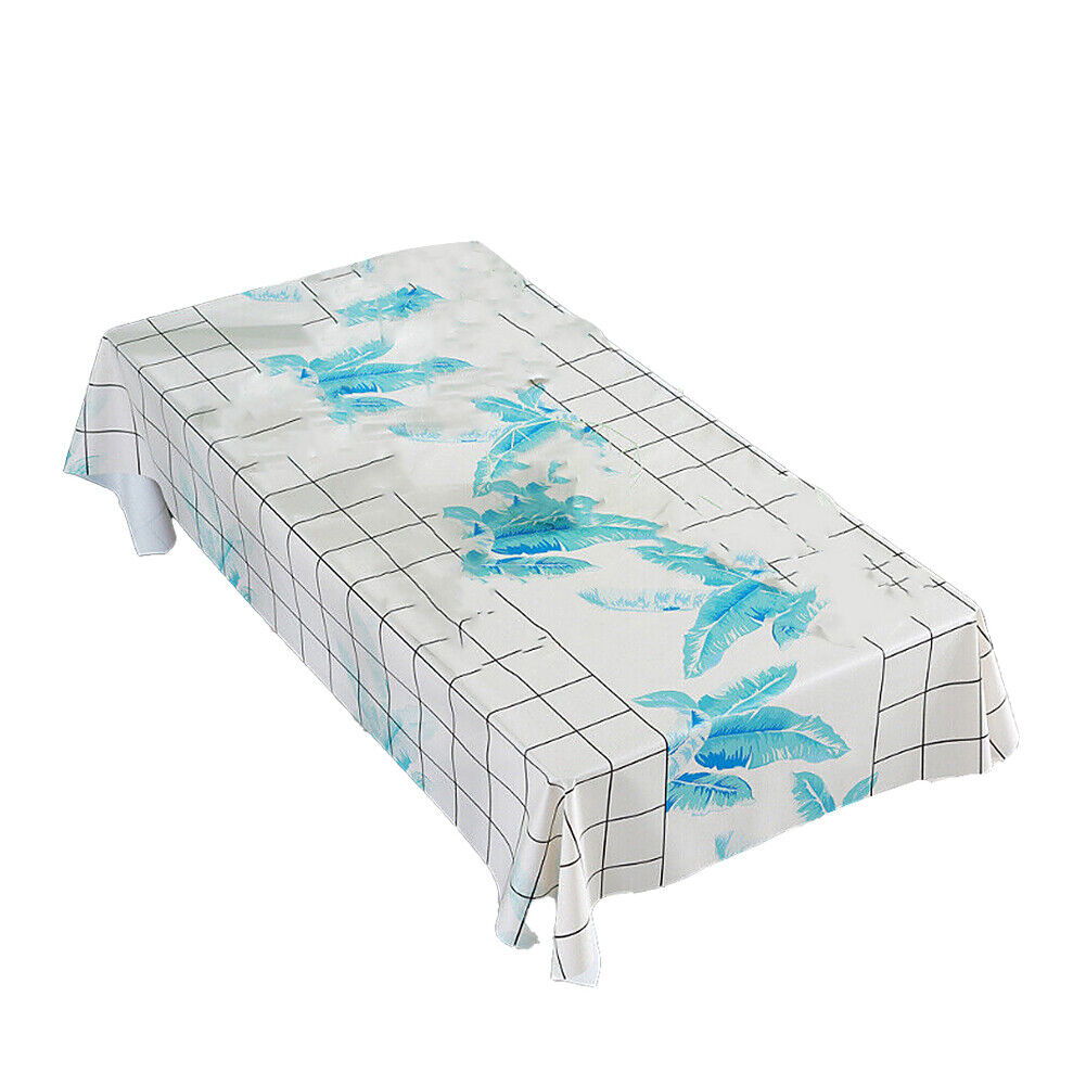 US Vinyl Square Table Cover Wipe Clean PVC Tablecloth Oil-Proof/Waterproof Stain