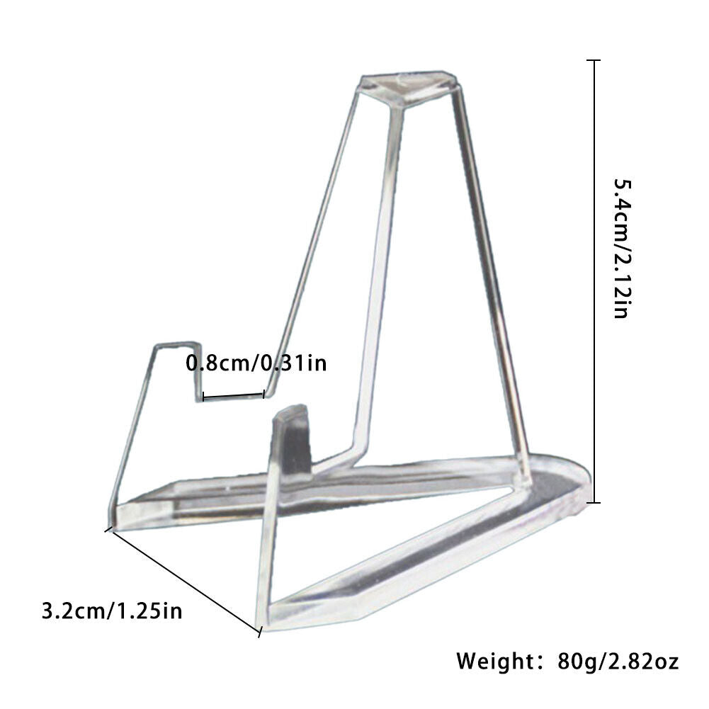 US 20-40 Pack Trading Card Holder Acrylic Coins Display Stand Mini Clear Easel