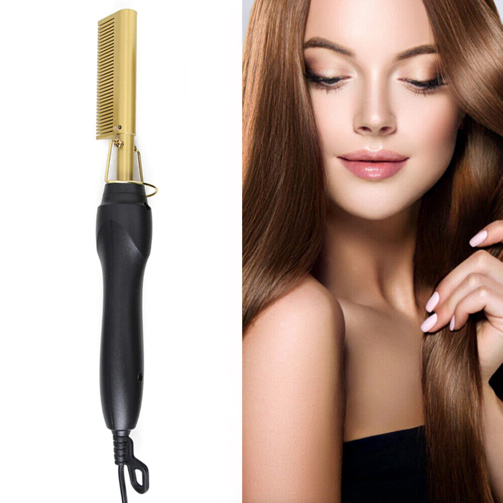 US 1-2 Pack Hair Straightener Electric Heating Portable Travel Anti-Scald Beard