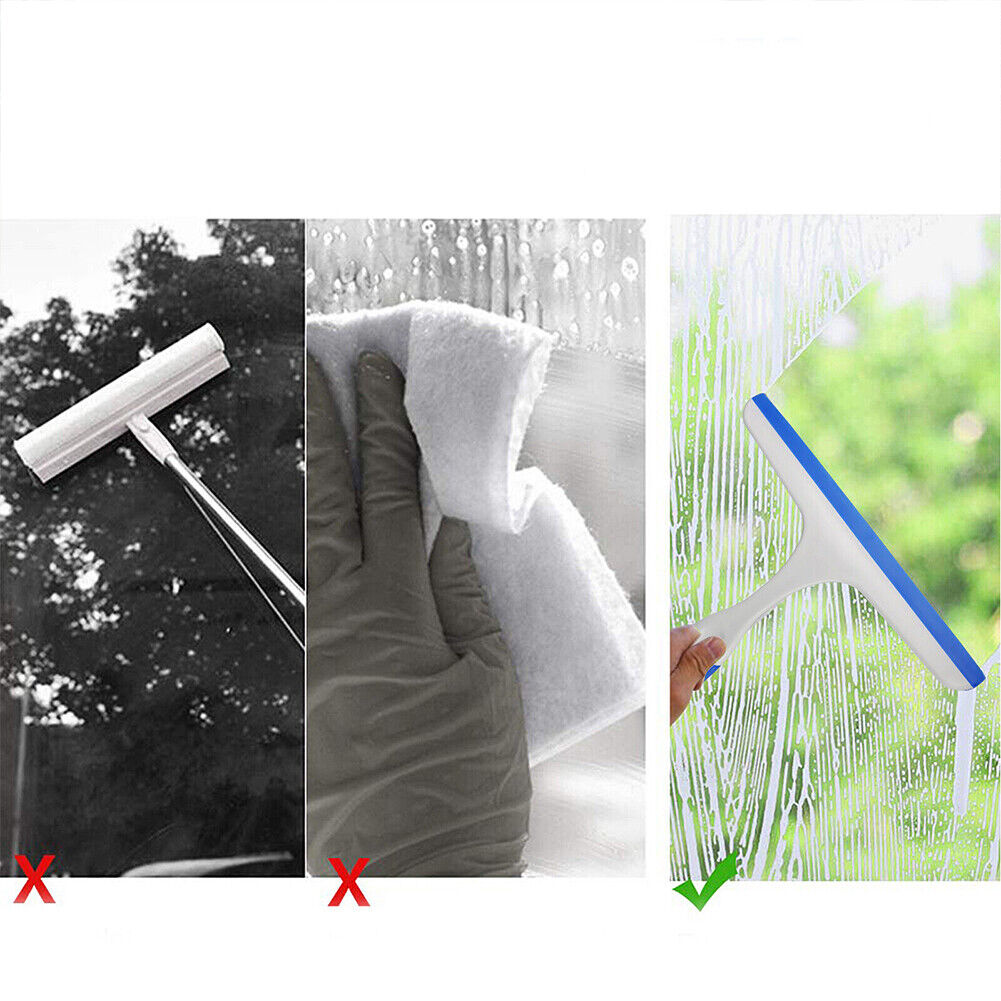 US 1-2 Pcs Super Flexible Silicone Squeegee Car Windshield Window Home Cleaning
