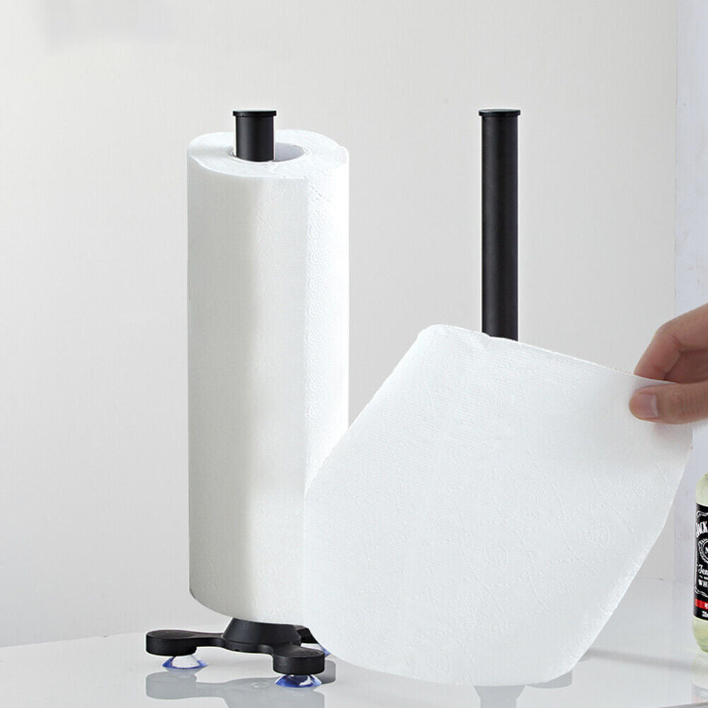 US 1-2 Pc Paper Towel Holder Free Standing Towel Roll Dispenser Kitchen Bathroom
