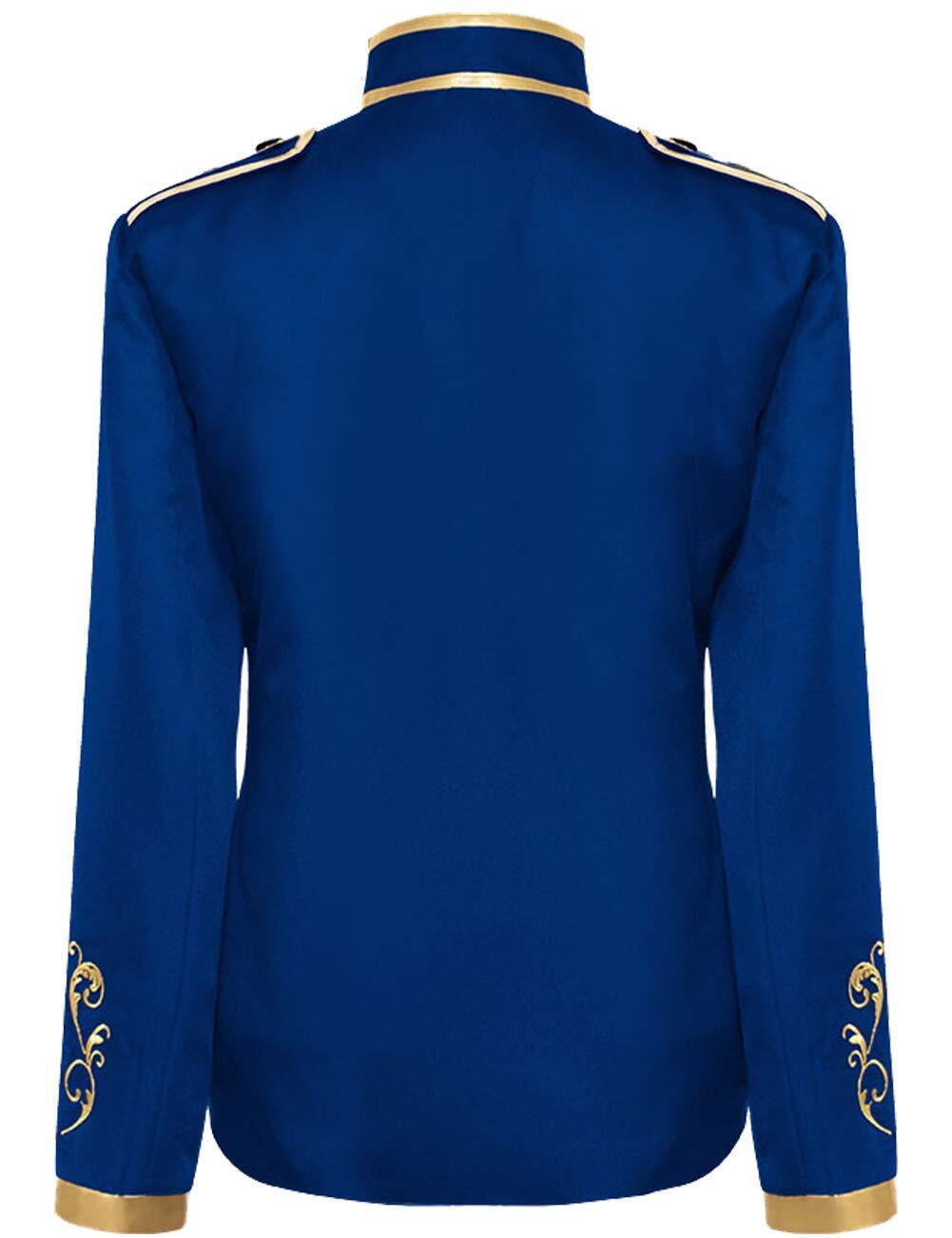 Unisex Military Blazers Prince Coats Drummer Parade Punk Officer Fitted Jackets