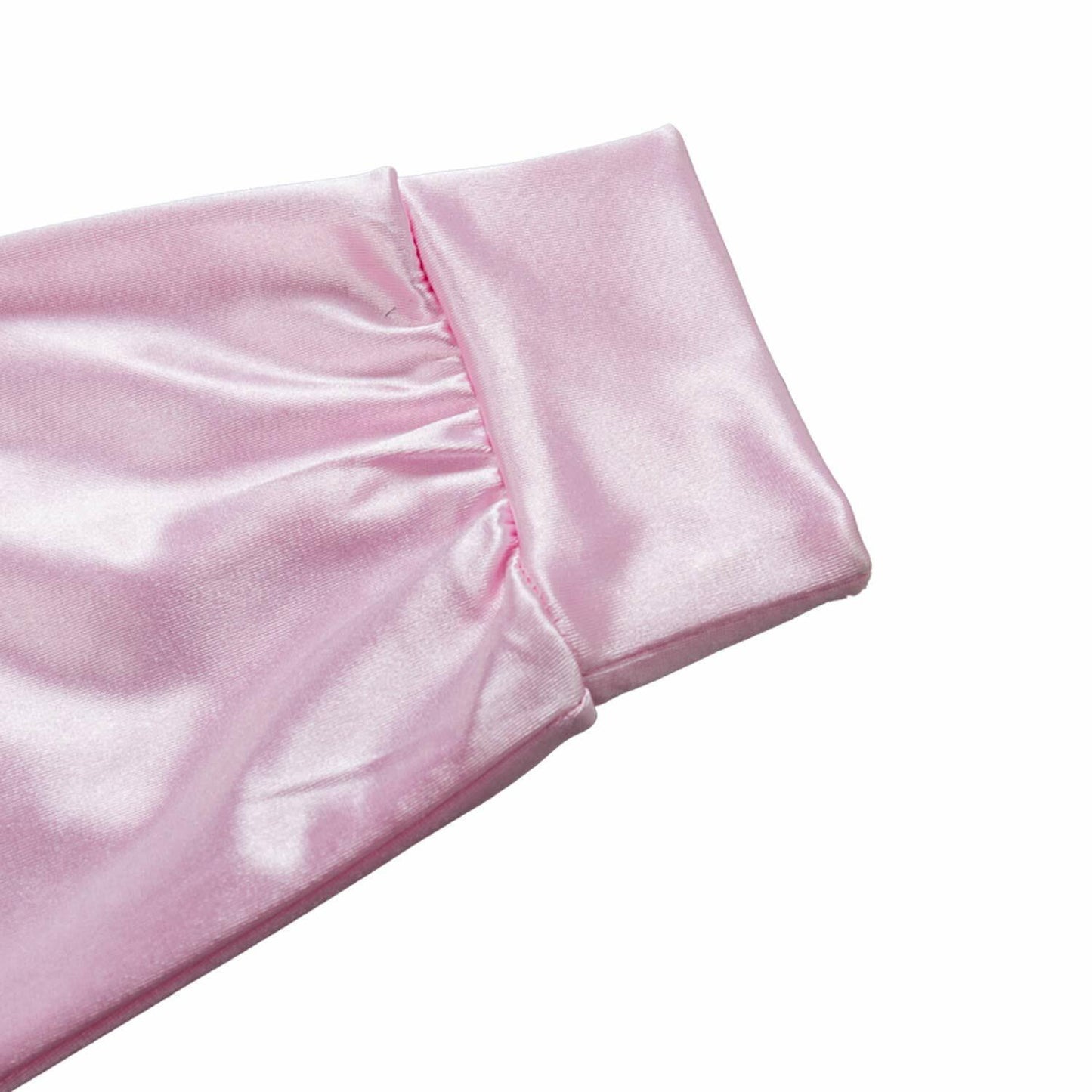 Womens 1950s Pink Satin Jacket with Neck Scarfs Adult & Kids Halloween Cosplay