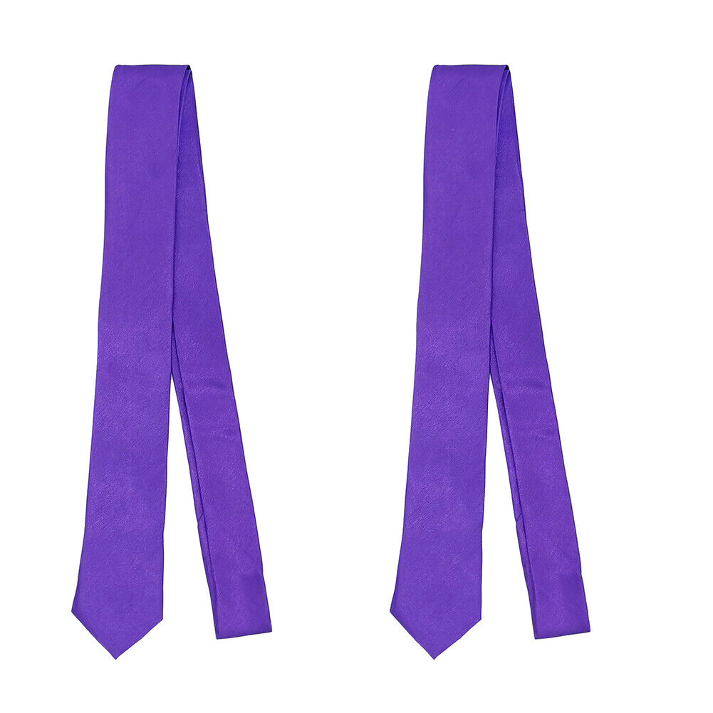 US 1-2 Pack Men Boy Black Skinny Slim Retro Tie Narrow 2" Thin Necktie M-Colors