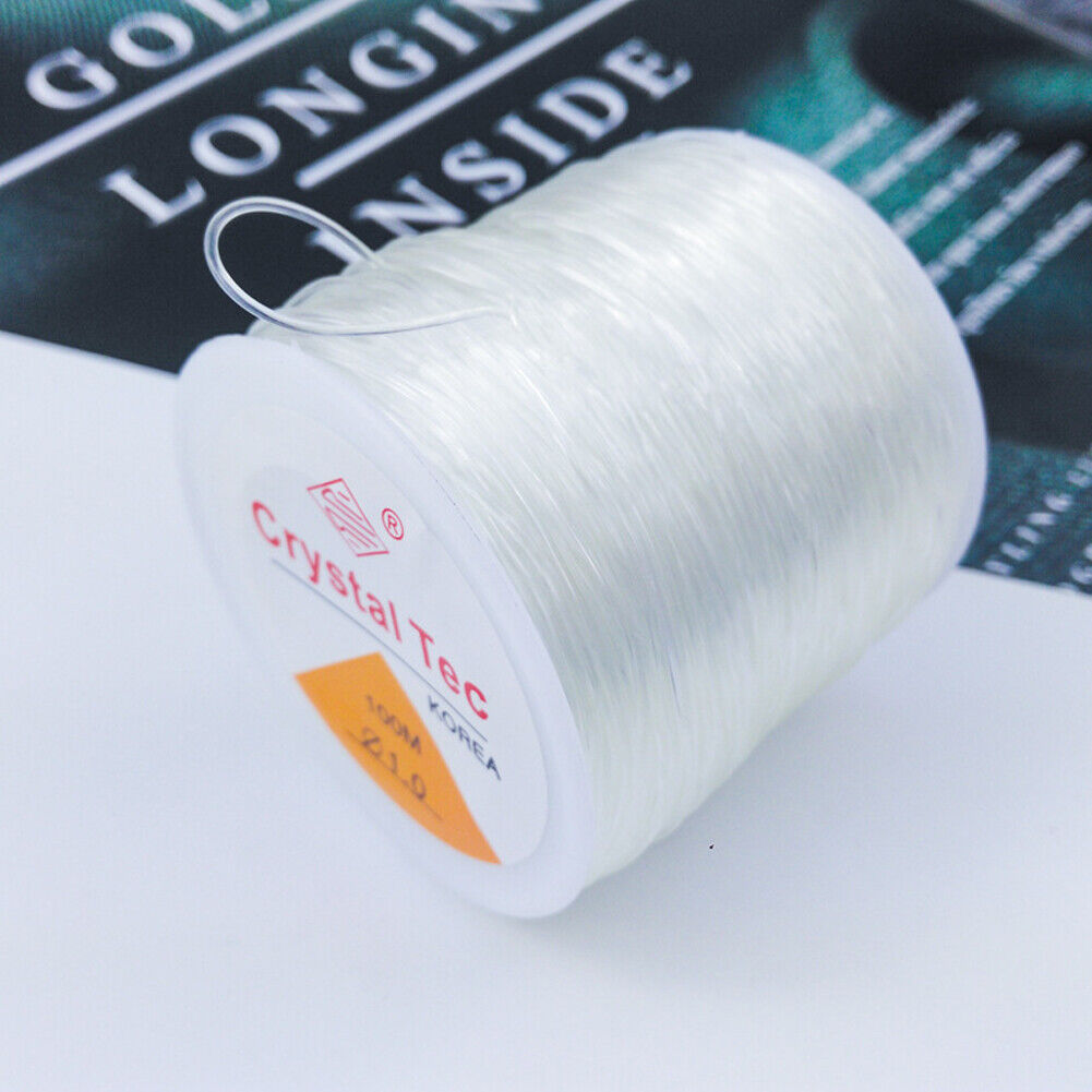 US 1-2 Roll 328Ft Clear Stretch Elastic Bead Cord Bracelet String Jewelry Making