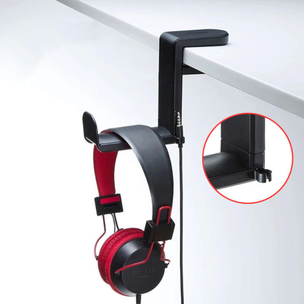US 2-4 Pcs Gaming Headset Headphone Hook Holder Hanger Mount Adjustable Rotating