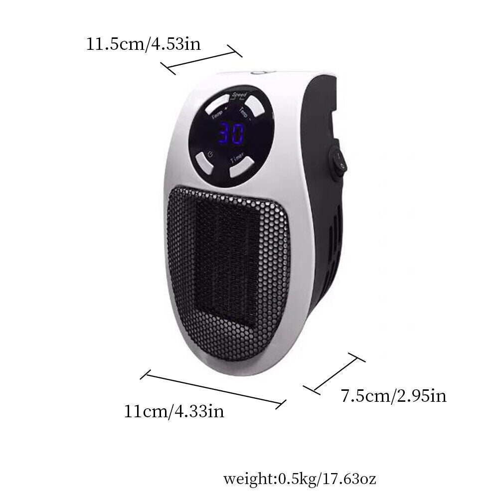 US 1-2 Pack Handy Portable Heater Turbo Wall Outlet Heater Mini for Bedroom