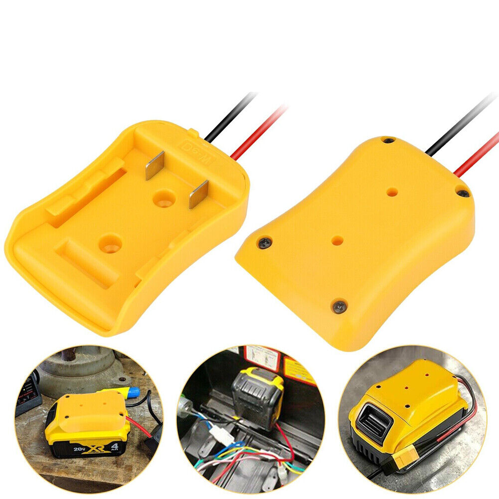 US 2-4 Pcs Power Adapter Connector for Dewalt 18/20V Max Battery Holder Dock DIY