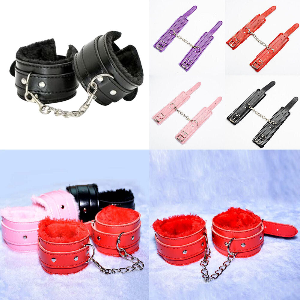 US 1-2 Pairs Couples Toy Bdsm Restraint Handcuffs Adjustable Bondage Wrist cuff
